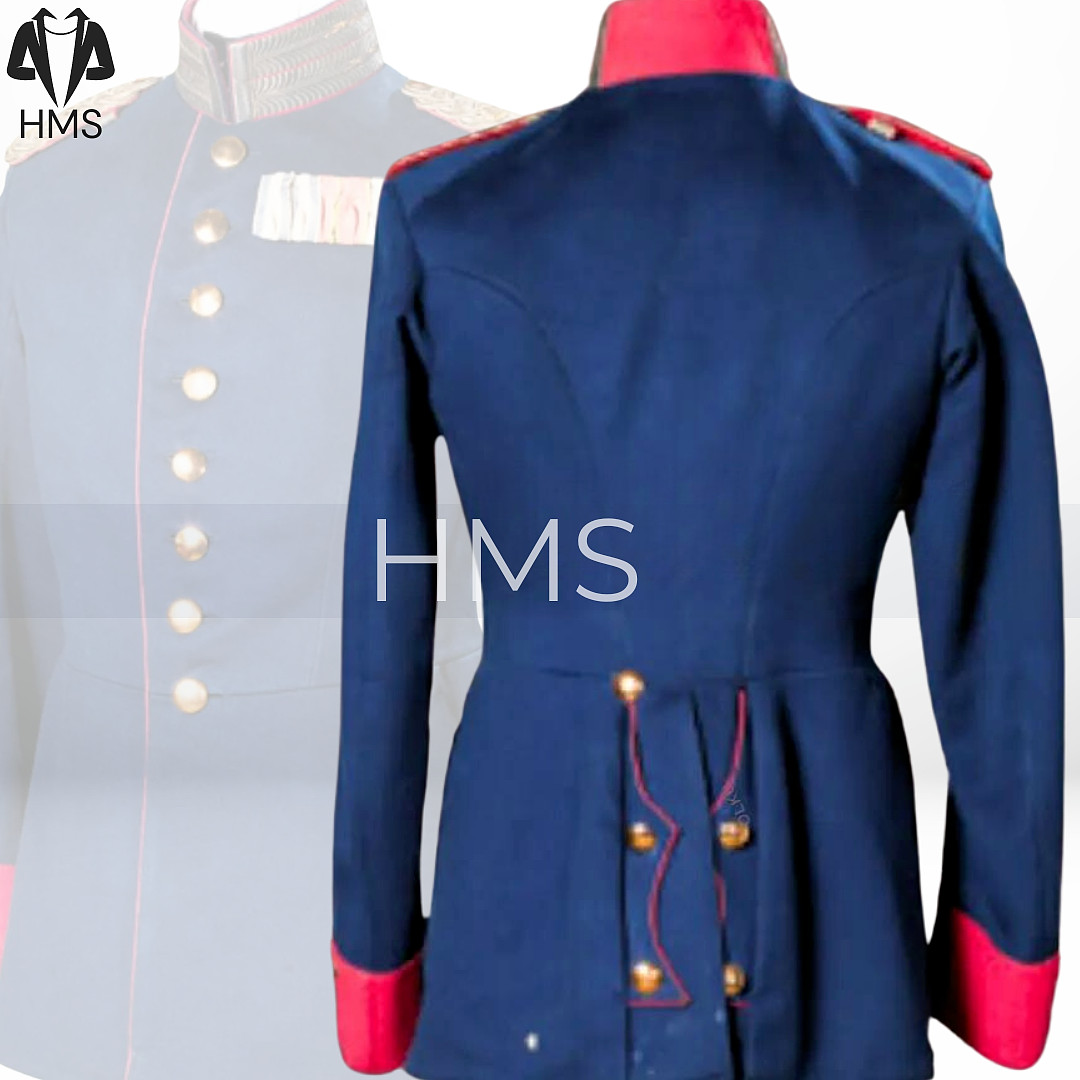 New Men's Navy Blue 100% Wool Men's Coat & Jackets, Military Jacket