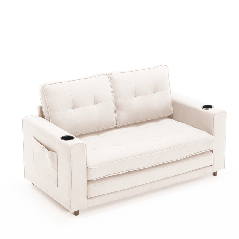 3-in-1 Fold Sofa Convertible Futon Pull Out Sofa Bed Sleeper Chair Loveseat