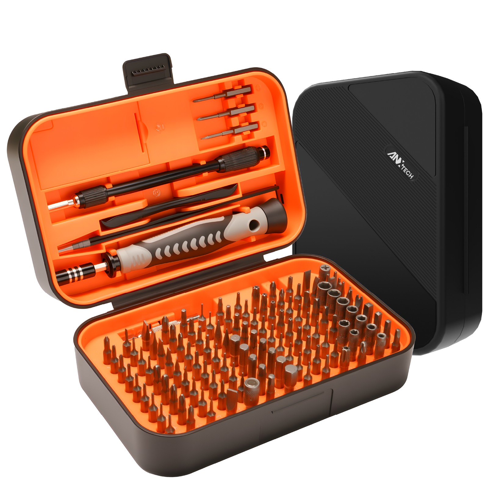 ANXTECH Precision Screwdriver Set Magnetic Repair Tool Kit S2 Long Steel Bits