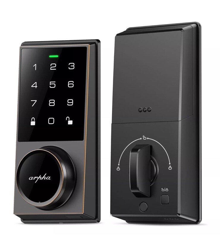 Keyless Entry Smart Door Lock 50Codes Keypad Deadbolt Lock Anti-Peeping Password