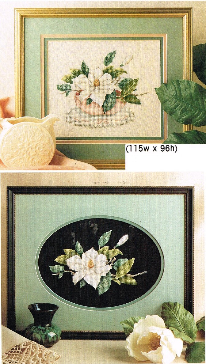 MAGNOLIA PICTURE PRETTY  CROSS STITCH PATTERN  ONLY  -  TL  PM