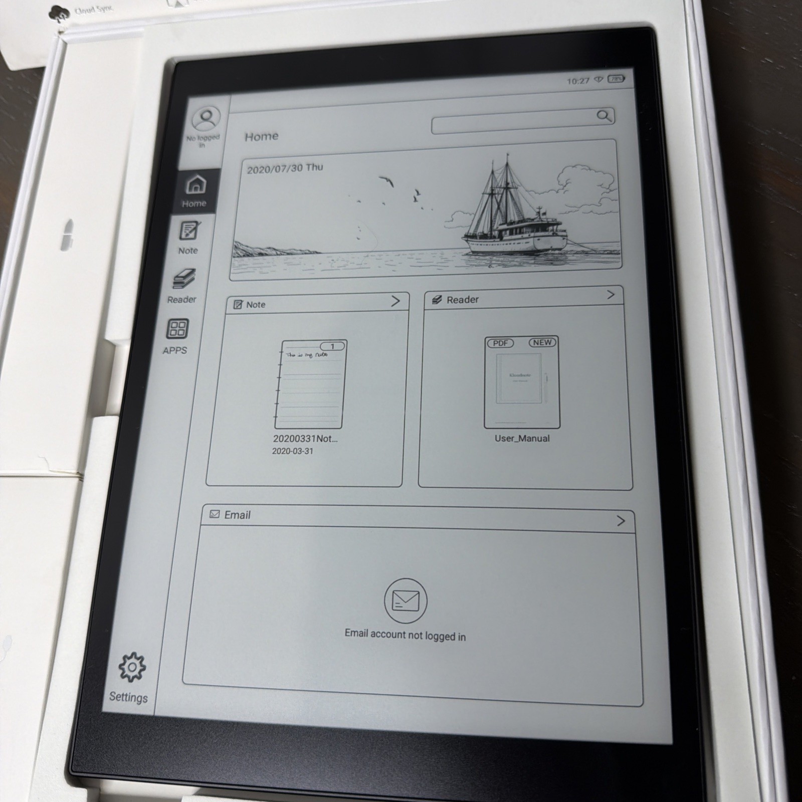 Kloudnote Slim 10.1” E-ink Notepad +one More Digital Pen🔥MINT