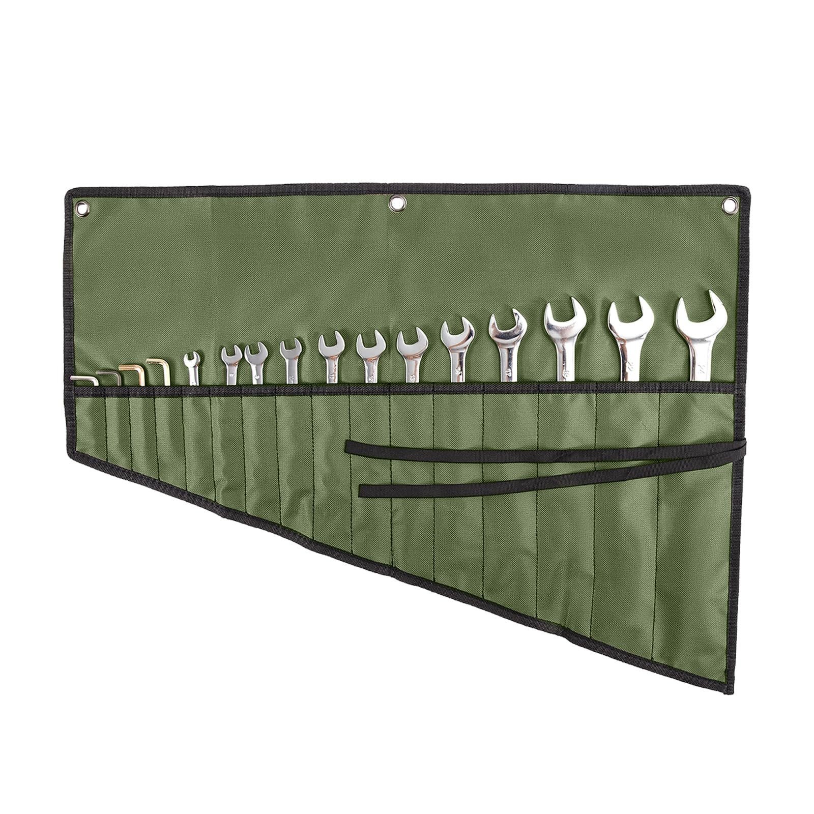 Wrench Organizer,Tool Roll Pouch – 16-Pocket Waterproof Oxford Cloth Wrench R...
