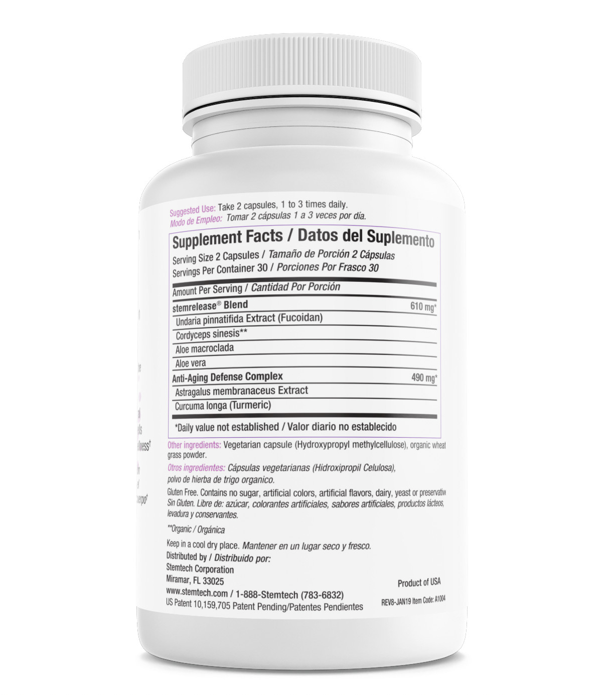StemRelease3 SRE by StemTech 60 Capsules Advanced Stem Cell (Bundle of 6)