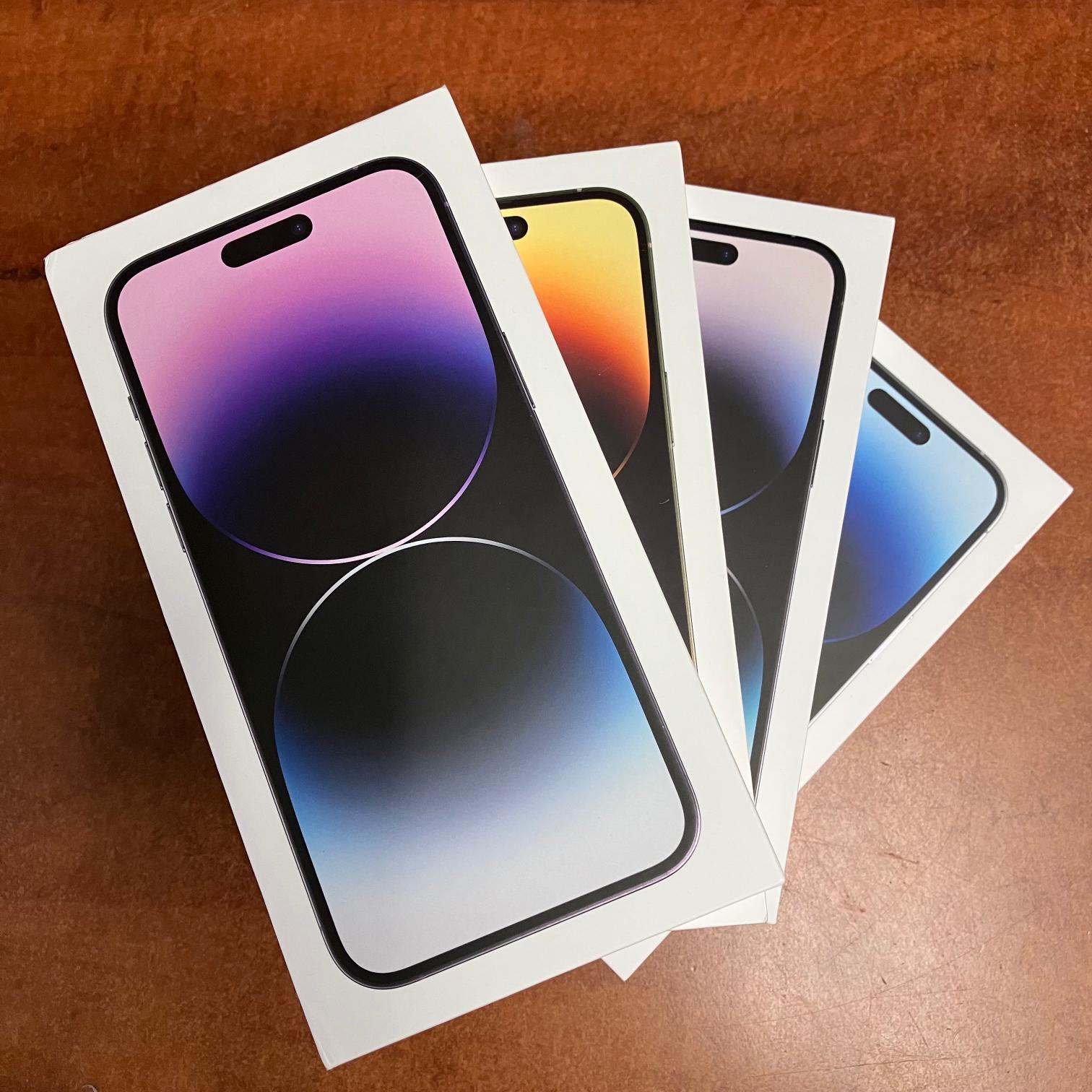 Original iPhone Retail Box with Manual 14 Pro Max Plus Black Gold Silver Gray