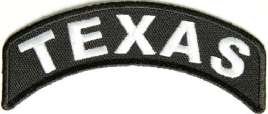 Texas Mini Rocker Motorcycle Patch Biker Patch