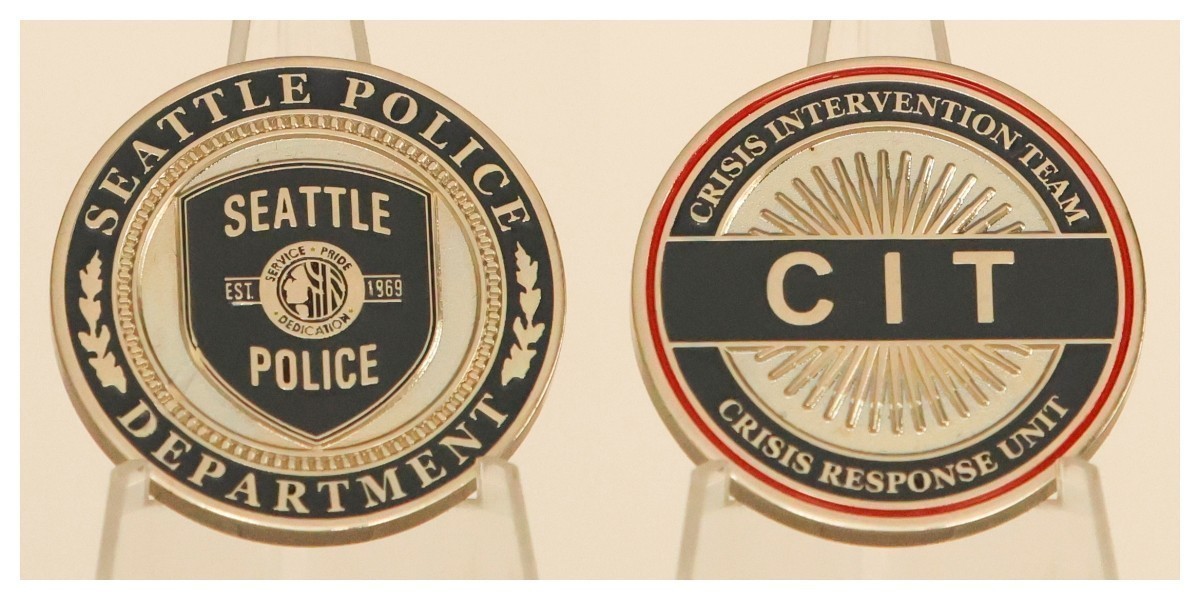 Seattle Police CIT Crisis Intervention Team Challenge Coin  4#D