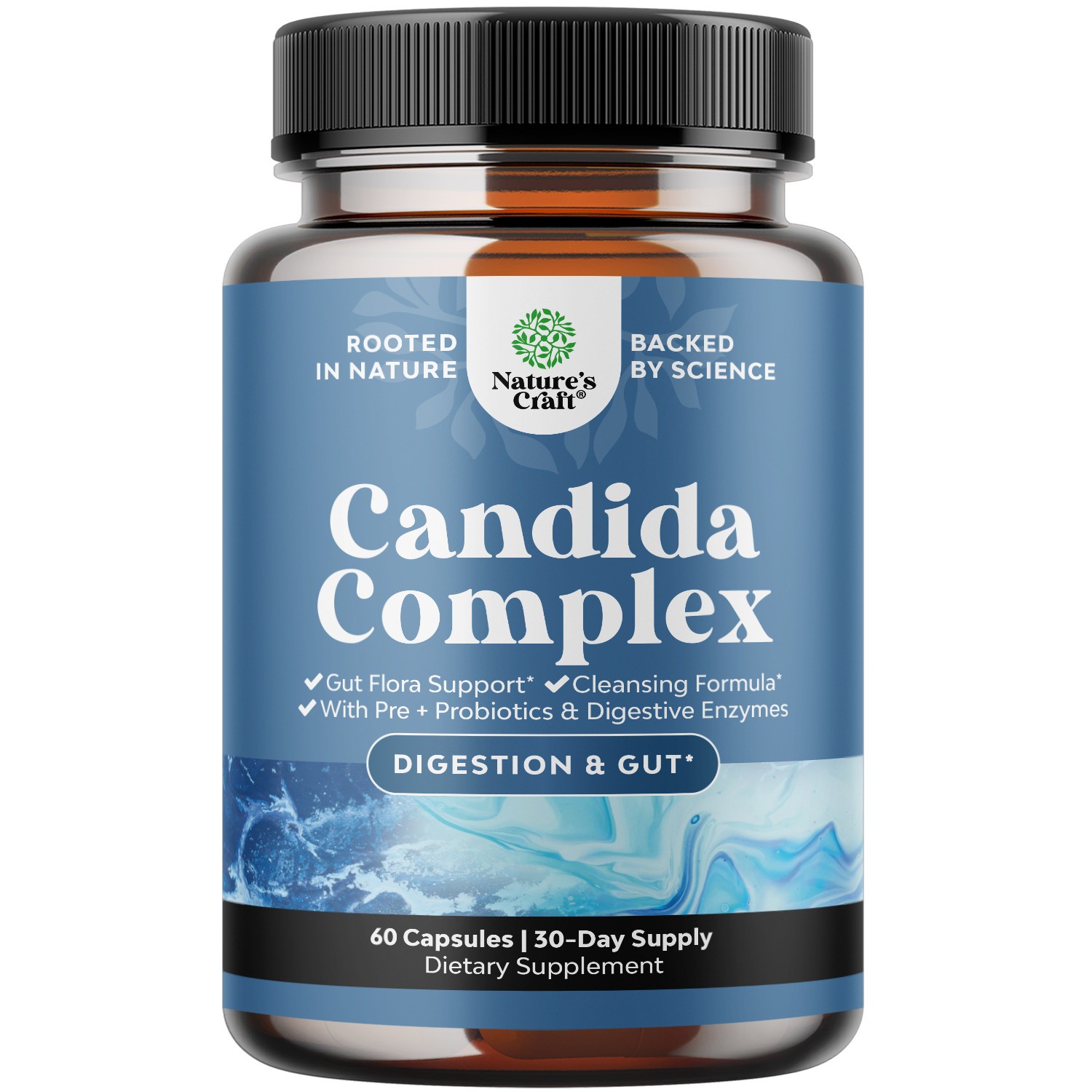 Candida Cleanse Detox for Women - Anti Overgrowth Gut Detox 60ct