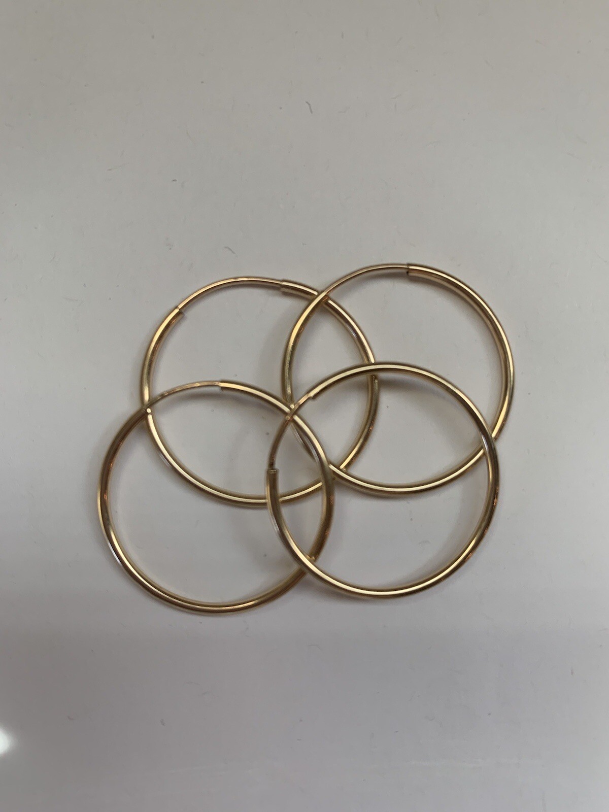 2prs 14kt gold filled endless hoop ear wire 24x1.25mm  2prs