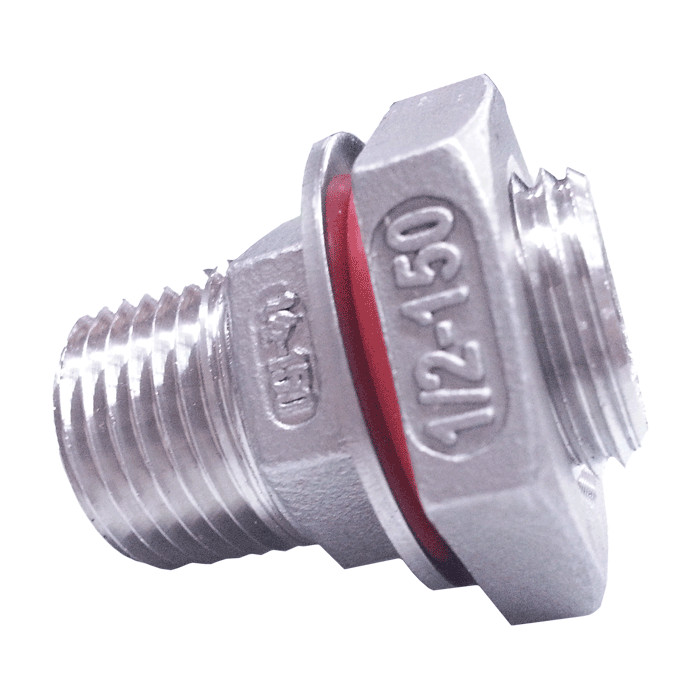 1/2" Stainless Steel Weldless High Temperature Bulkhead for Homebrew Kettle