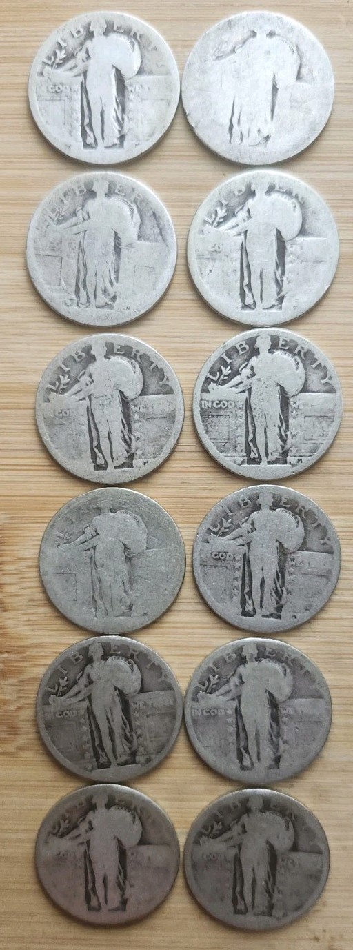 standing liberty silver quarter dollar