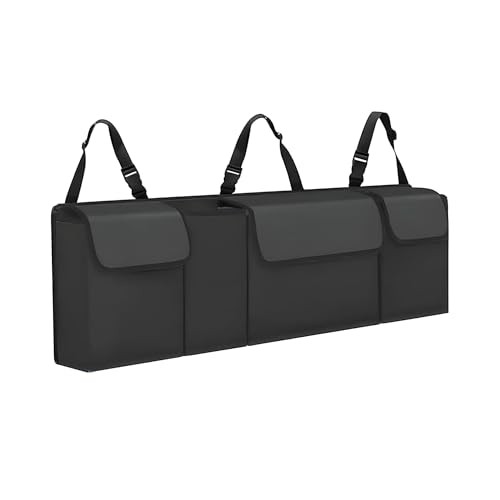 Car Trunk Organizer, Backseat Hanging Large Storage with Adjustable Black