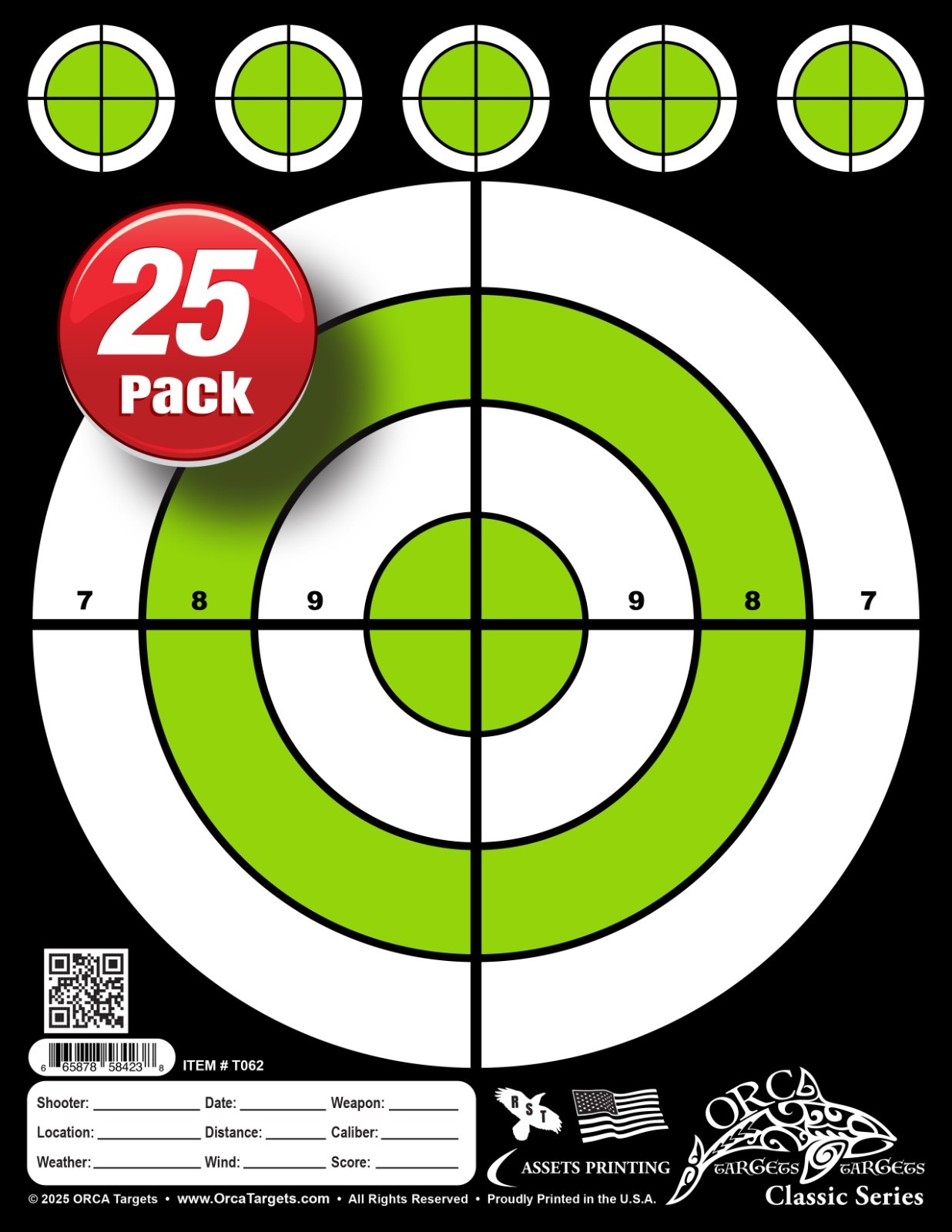 25 PACK: Range Shooting Pistol / Rifle TARGETS!  FREE SHIPPING! [D23]