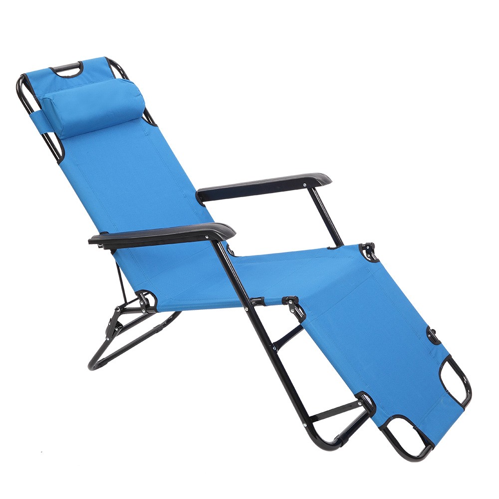 Folding Chaise Lounge Chair for Outdoor, 2-in-1 Portable Tanning Chair