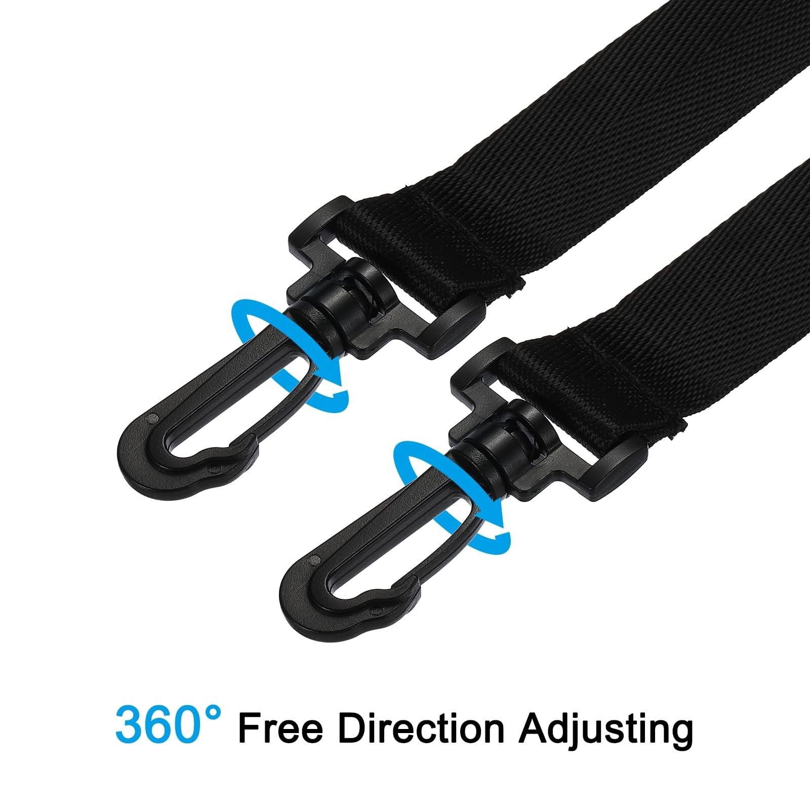 PATIKIL 59" Shoulder Strap, 0.98" Width Nylon Adjustable Replacement Black