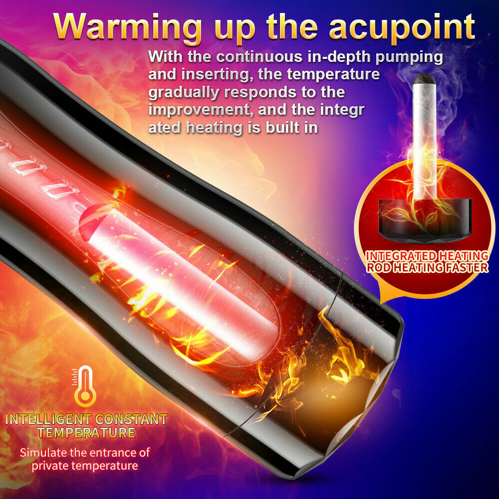 Automatic Heating Water Vacuum Sucking Male Masturbater Stroker Cup Lubricants