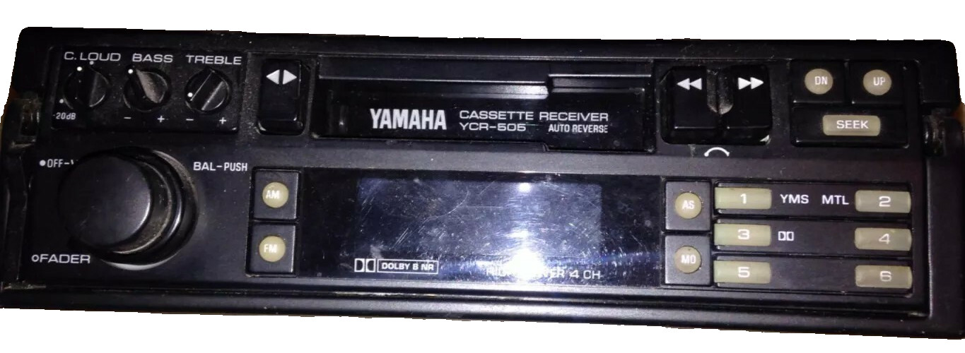 Yamaha YCR-505 AM/FM Auto Rev Cassette Car Stereo-No Cage-SHIPS N 24 HOURS