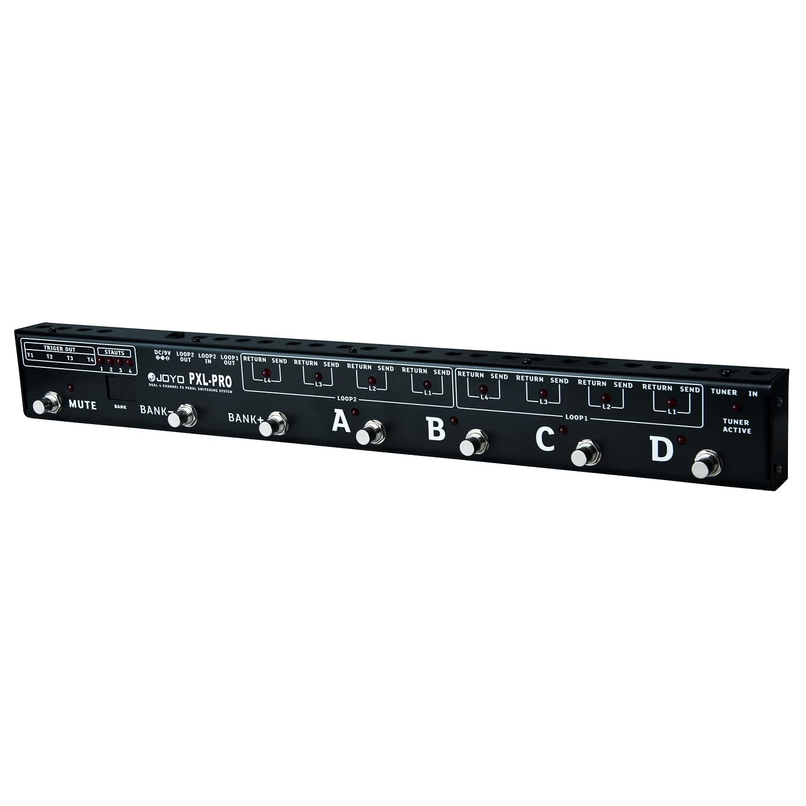 JOYO PXL-PRO Foot Pedal Controller Dual 4-Channel 8 Loop Programmable Pedal S...