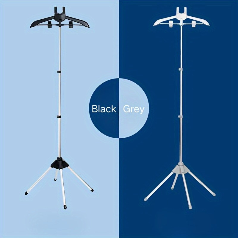 Garment Hanger for Steaming, Folding Handheld Steamer Clothes Stand Rack Grey