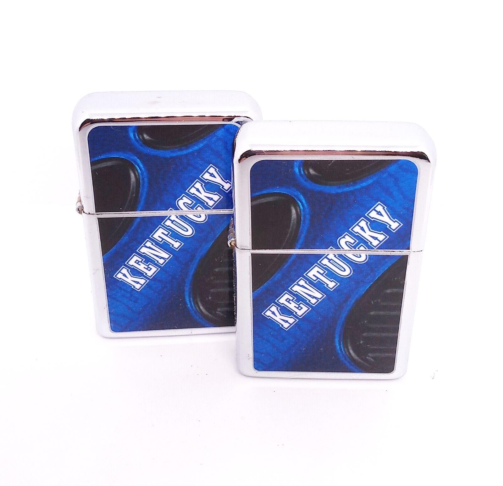 Victor Kentucky Design Refillable Soft Flame Oil Windproof Lighter-Lot Of 2