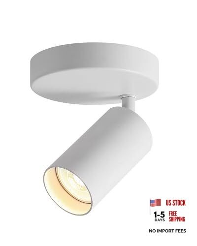 Ceiling Spotlight Indoor Adjustable 1-Light Track Lighting with Flexibly White
