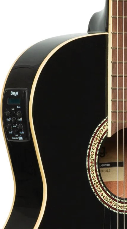 SCL60 cutaway acoustic-electric classical guitar with B-Band 4-band EQ, black