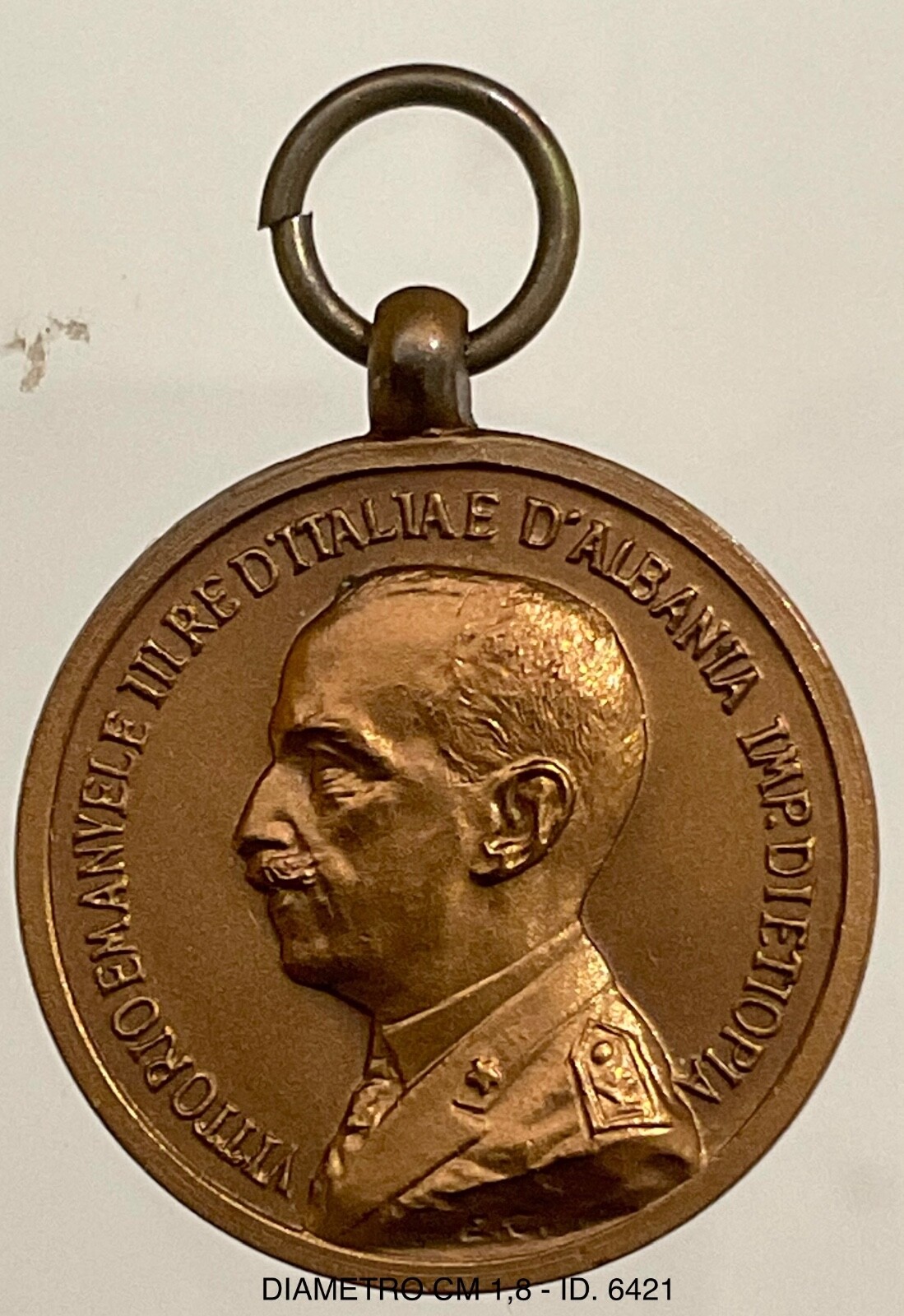 VITTORIO EMANUELE IIII° RE D’ITALIA E D’ALBANIA MEDAGLIA ALBANIA REDENTA A.XVII°