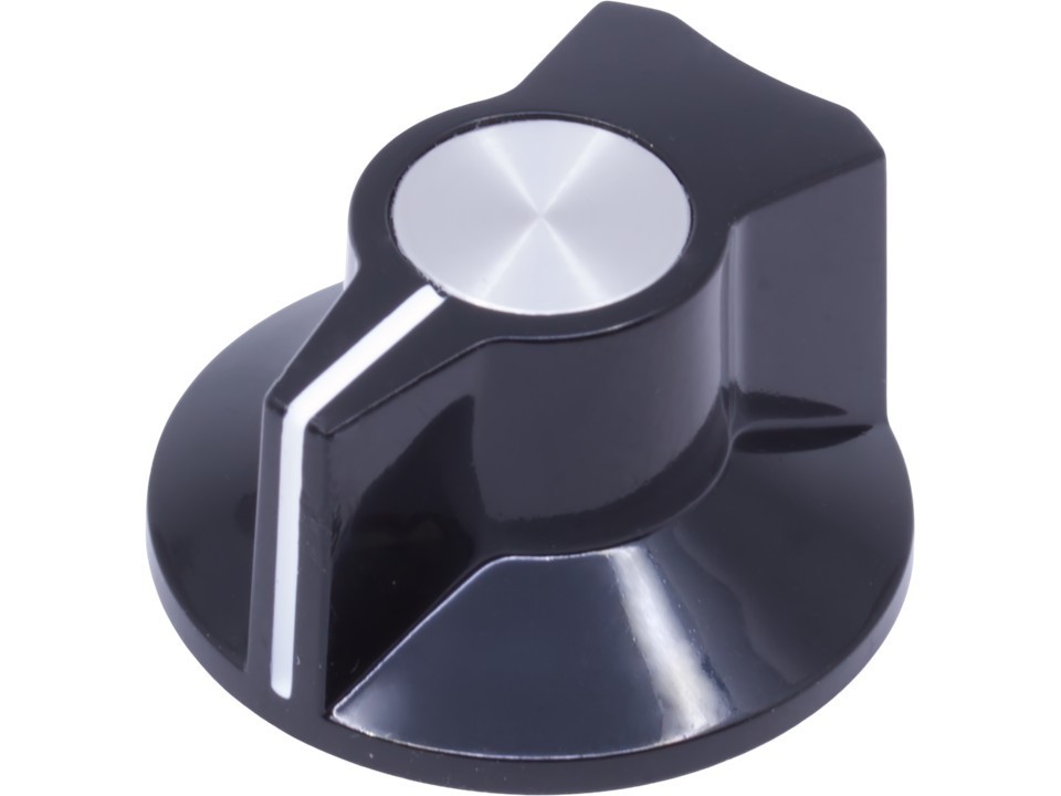 CED P-K381 BLACK SKIRTED POINTER KNOB FOR SILTRONIX SWAN 700CX RADIO 1PC