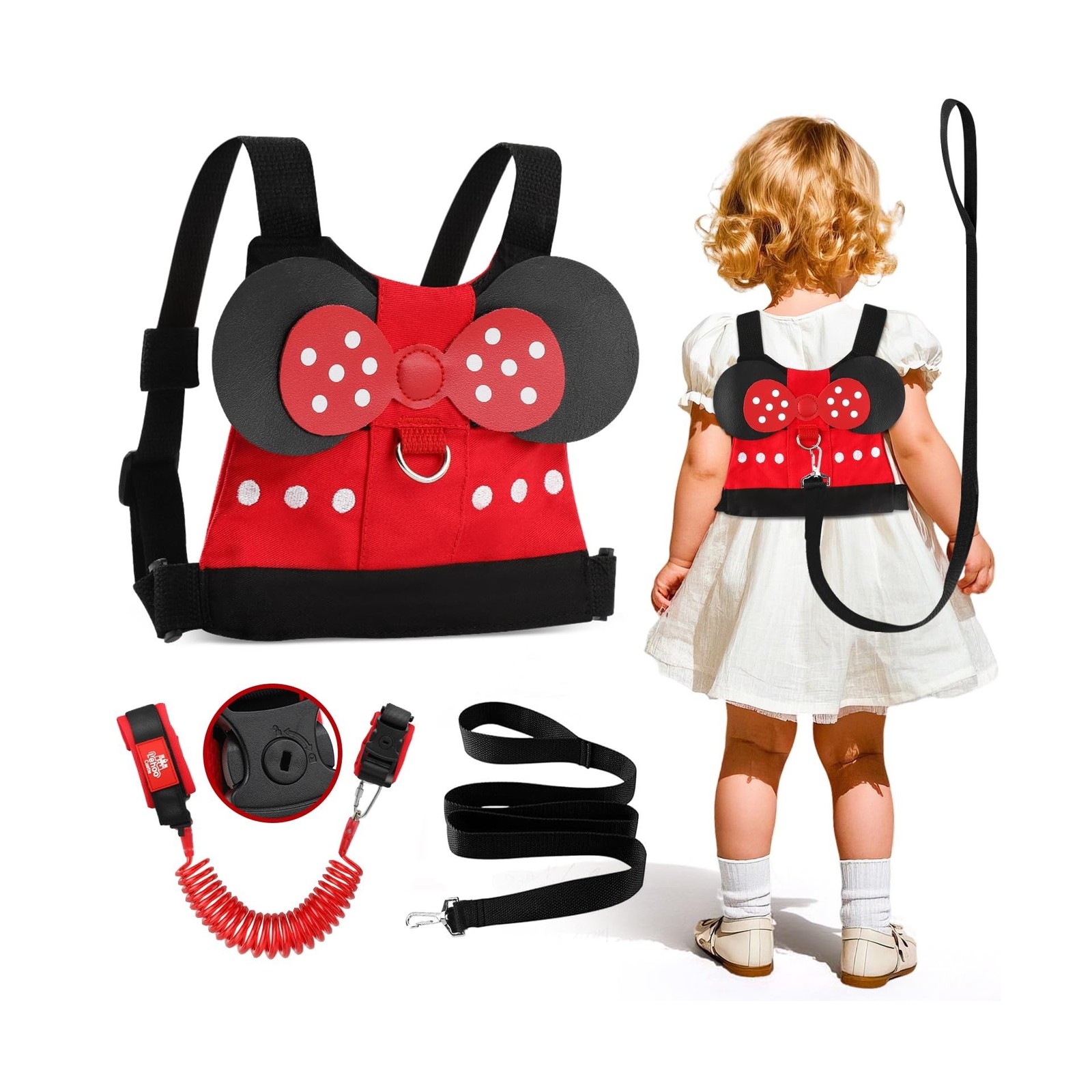 Lehoo Castle Toddler Harness with Leash, 3-in-1 Toddler Leash with Anti Lost ...