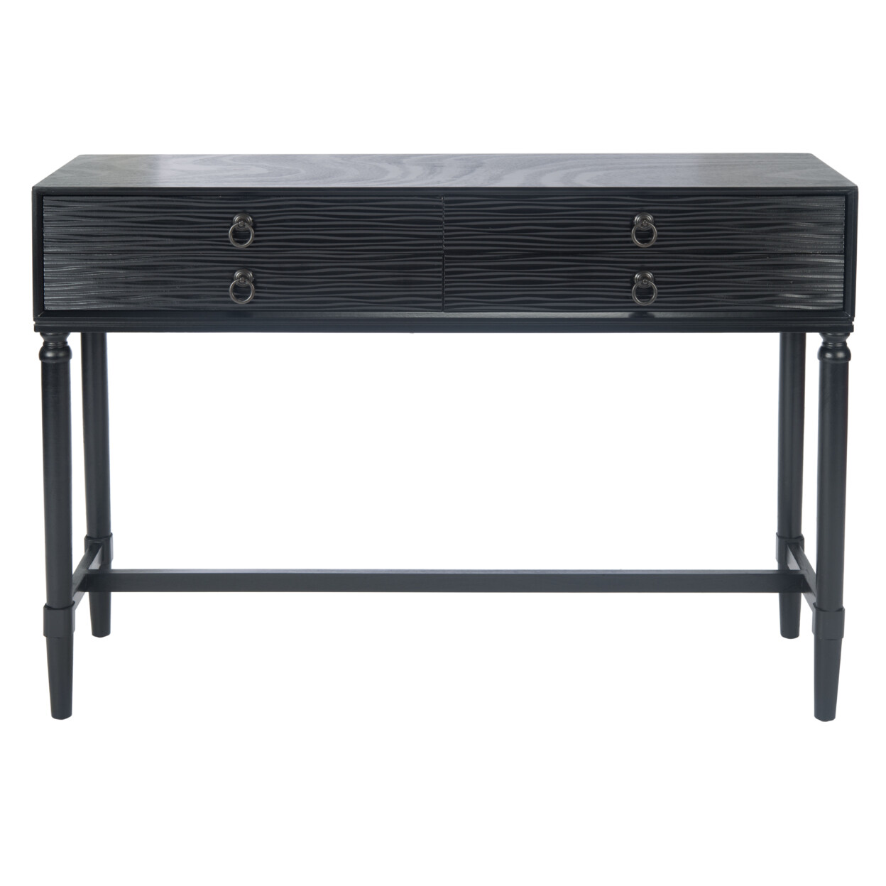 SAFAVIEH Aliyah 4-Drawer Console Table | Black |
