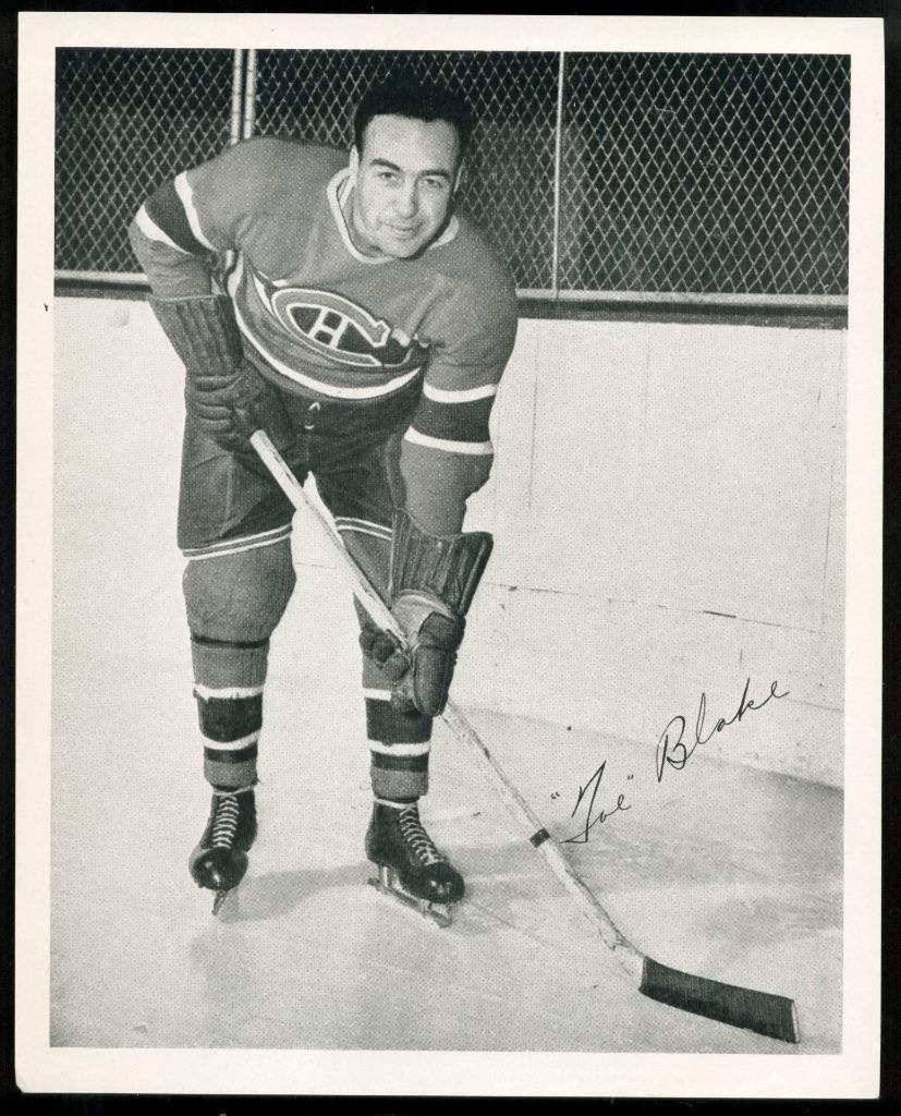 1945-1954 Quaker Oats Hockey Photo HectorToe Blake Autograph Above Skates!