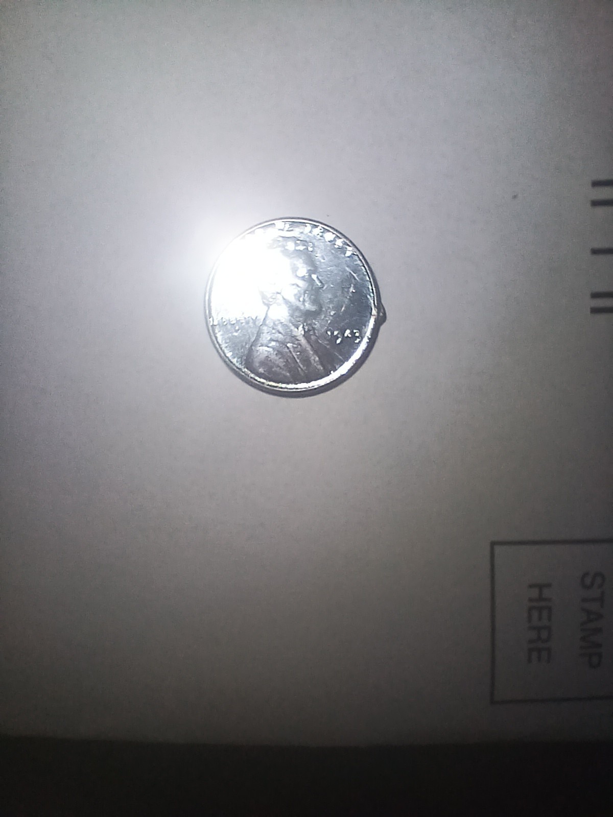 1943 Steel Penny Iin MS Condition With A Cud On The Rim And The Obverse Is Doubl