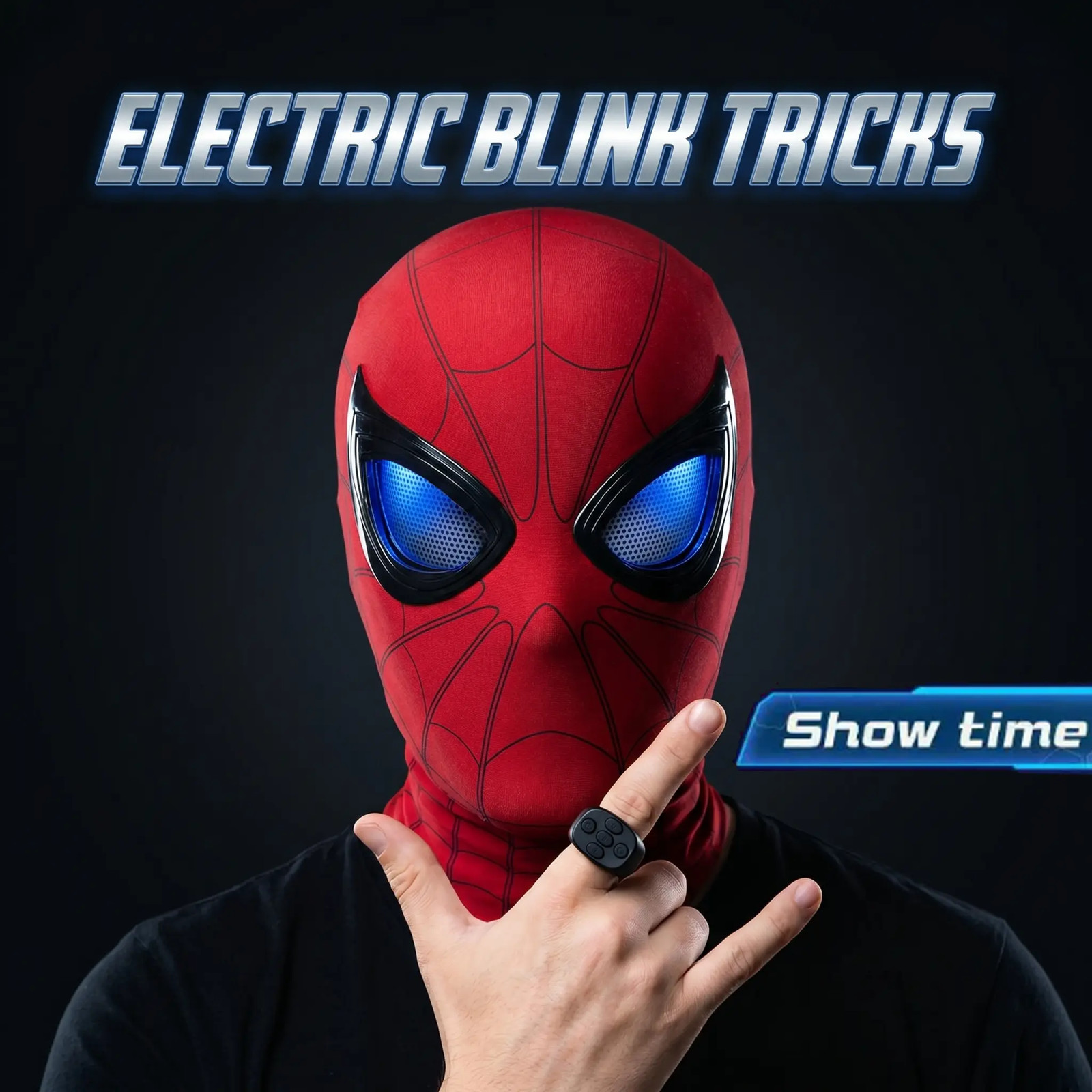 Cool Hero Mask - Remote Control Skin-friendly Red - Perfect for Cosplay