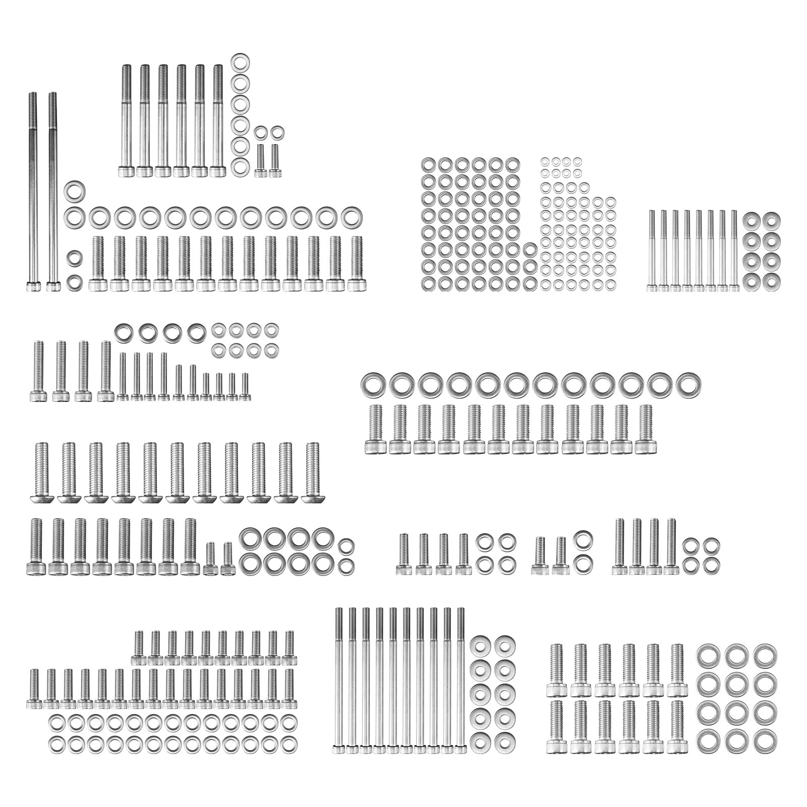 BEVINSEE For LS1 LS2 LS3 LS6 LS7 Small Block Engine Bolt Kit Stainless Steel