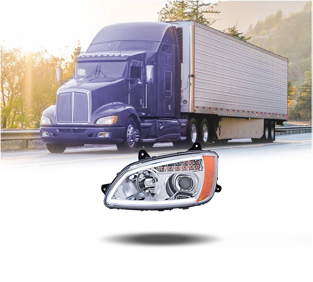 Headlamp Fits Kenworth T170, T270, T370 & T660, Left Side Headght Replaces P5...