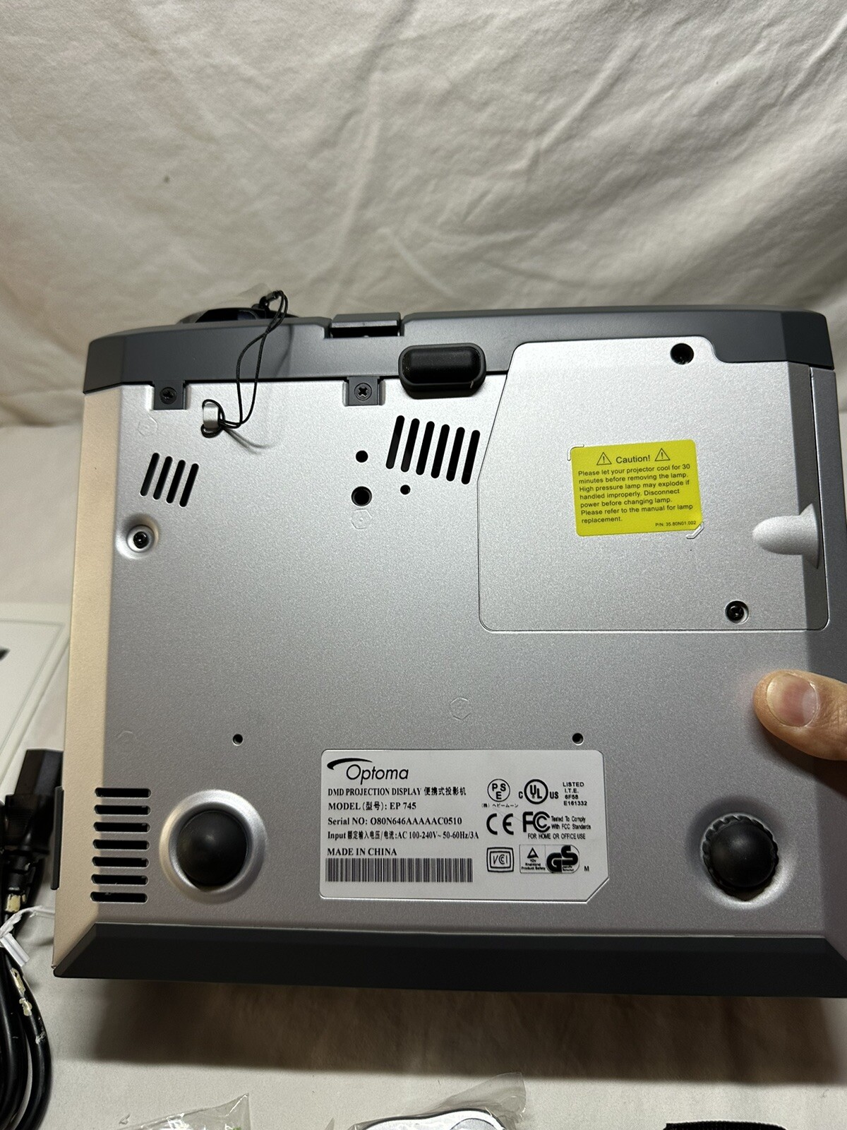 Optoma EP745 Portable Projector w/ DLP Technology & Case TESTED, WORKING!!