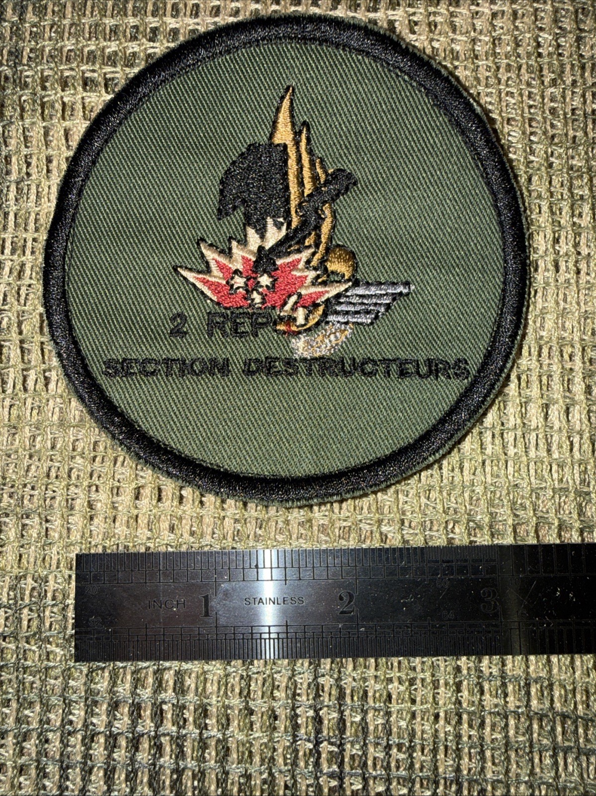 French Foreign Legion 2 Rep Section Destructeurs Demolition Commando Group Patch