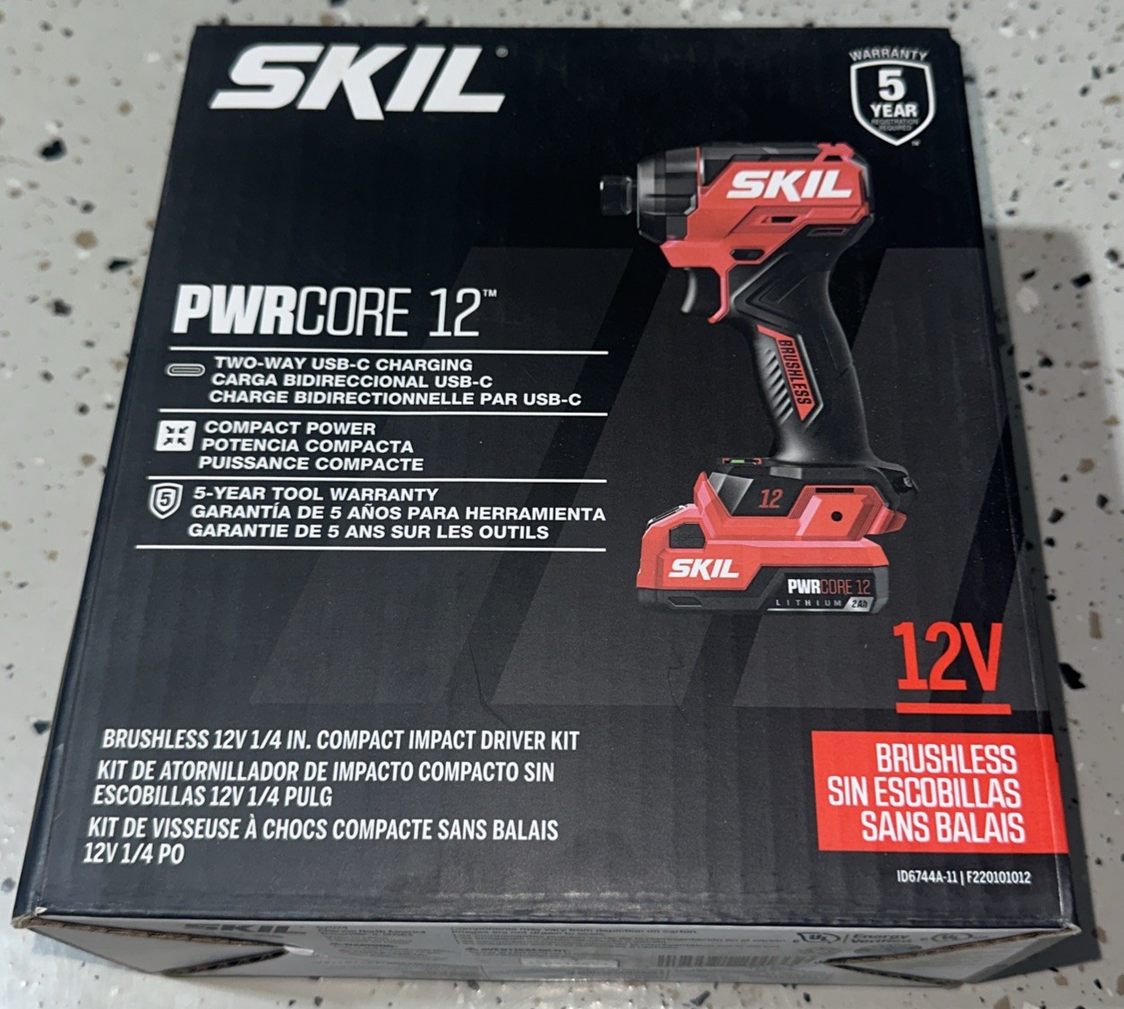 NEW Skil PWRCORE Brushless 12V Impact Driver ID6744A-11 w/ Battery/Charger NEW