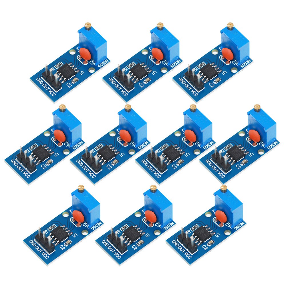 10pcs NE555 Duty Cycle Pulse Frequency Adjustable Square Wave Generator Module