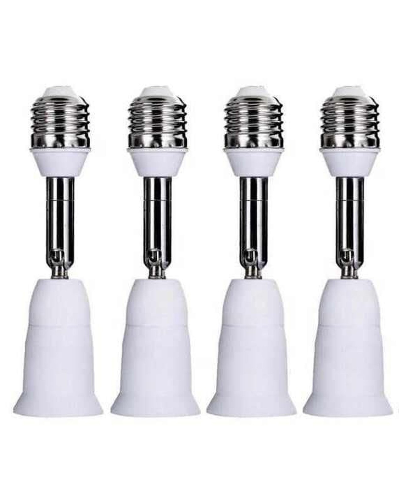 4 Pack E26/E27 Light Socket Extender, 4.5 Inch Light Socket Position Extensio...