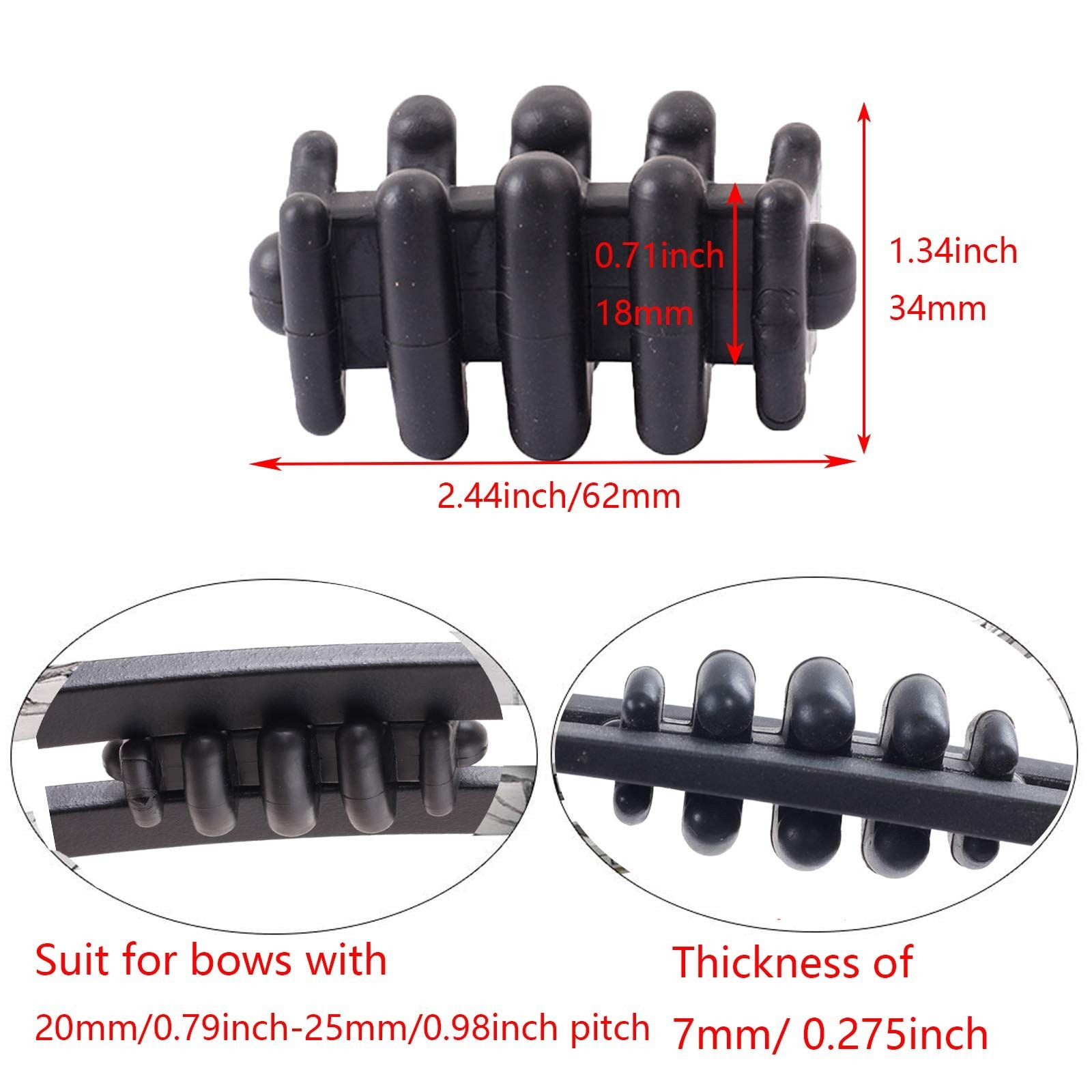 2 pcs Compound Bow Limb Dampeners Archery Bow Stabilizer Silencers Archery Sh...