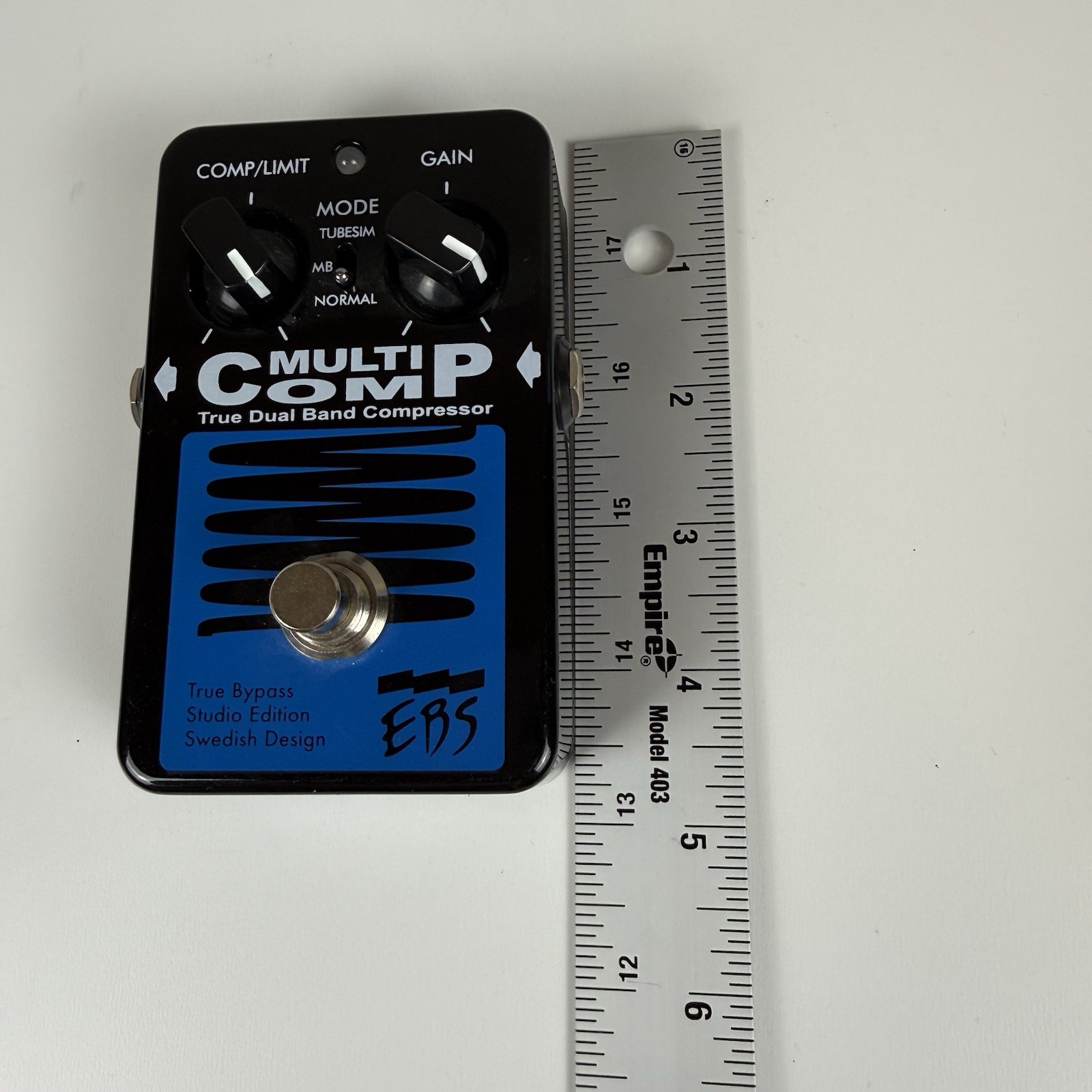 EBS Multi Comp Studio Edition Bass Effect Pedal True Dual Band Analog Compressor