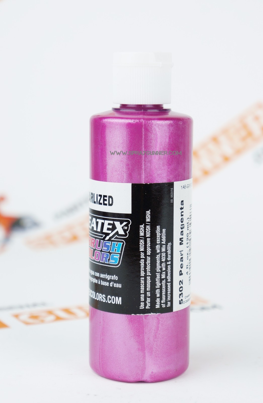 Createx Airbrush Colors 5302 Pearl Magenta 4oz. water-based pearlized paint