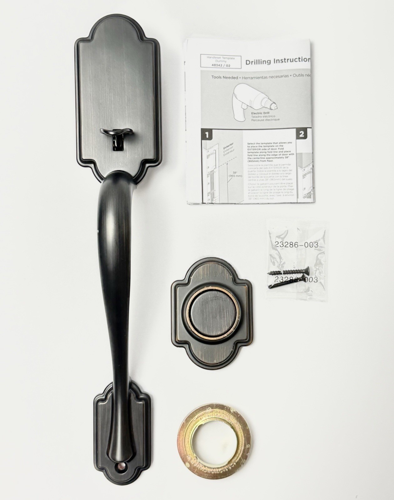 Kwikset 802ANLIP-11P Arlington Dummy Handleset, Exterior, Venetian Bronze
