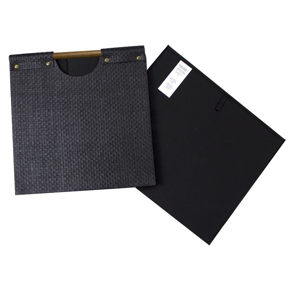 Fabric Cube Storage Bins (12.75" x 12.75"), Black Woven, 2 Pack