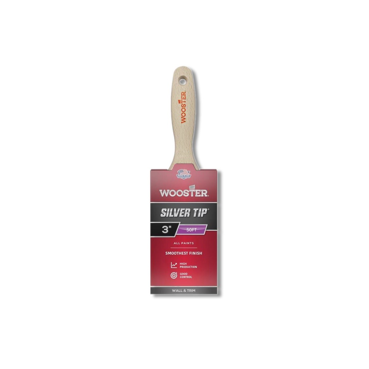 Wooster Silver Tip 3 in Soft Flat Paint Brush 5222-3