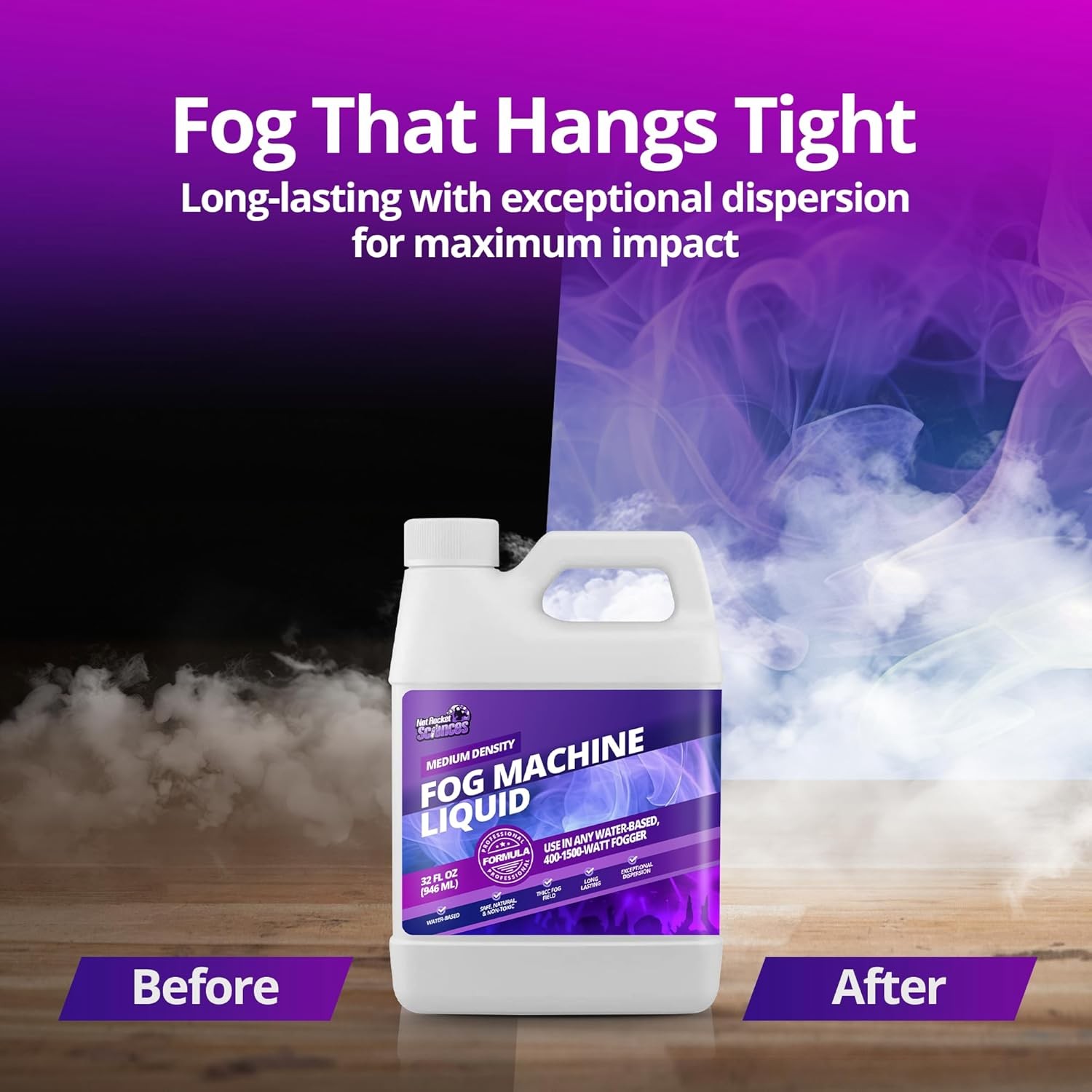 32oz Fog Machine Liquid Smoke - Medium Density Machine, 32 oz (1 Quart)