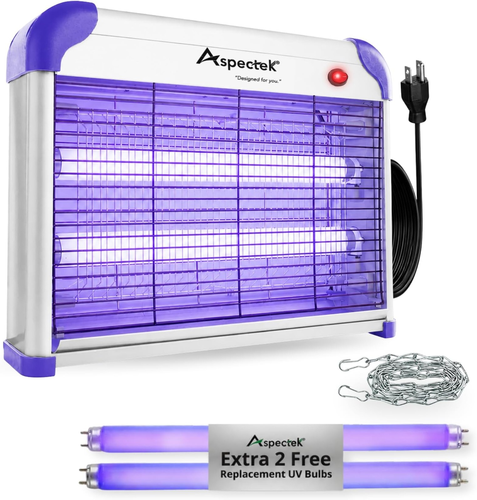 ASPECTEK 20W Heavy Duty Bug Zapper, High-Voltage Electric Mosquito and Fly Ki...