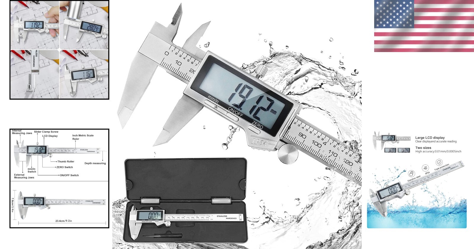 6 Inch Digital Caliper with Inch and Millimeter Conversion - High Accuracy Tool