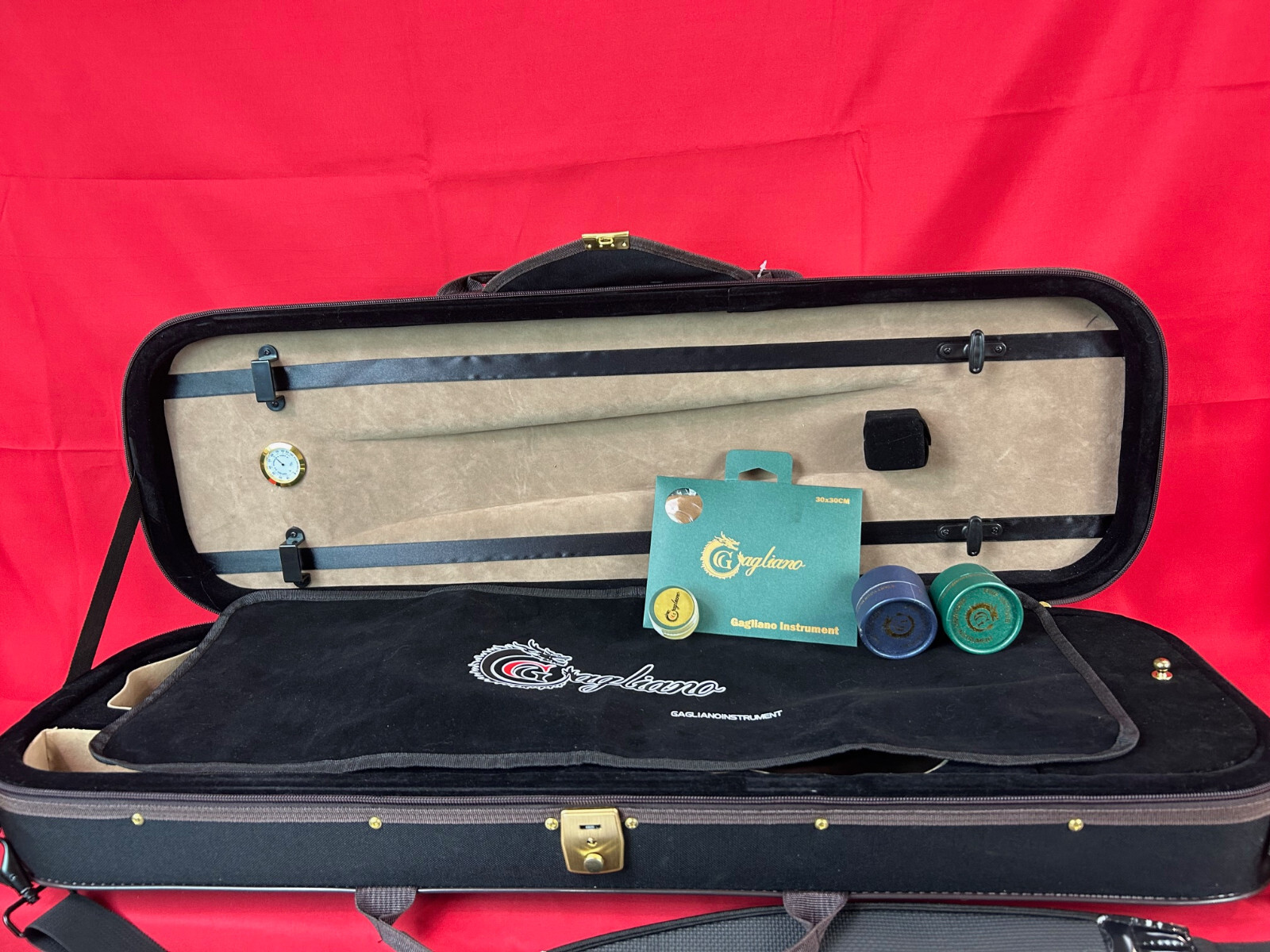 Gagliano Oblong Violin Case 4/4 Come with Rosin , Cloth , and More--Artisan Luxe